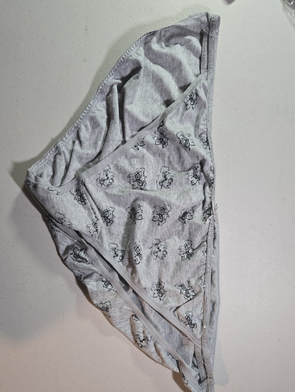 Cacique Light Gray Cotton Bikini With Dogs